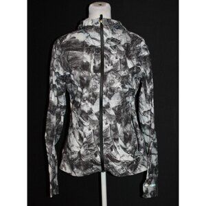 Lululemon Women's Break a Trail Waterproof Jacket Windbreaker Black White Size 4